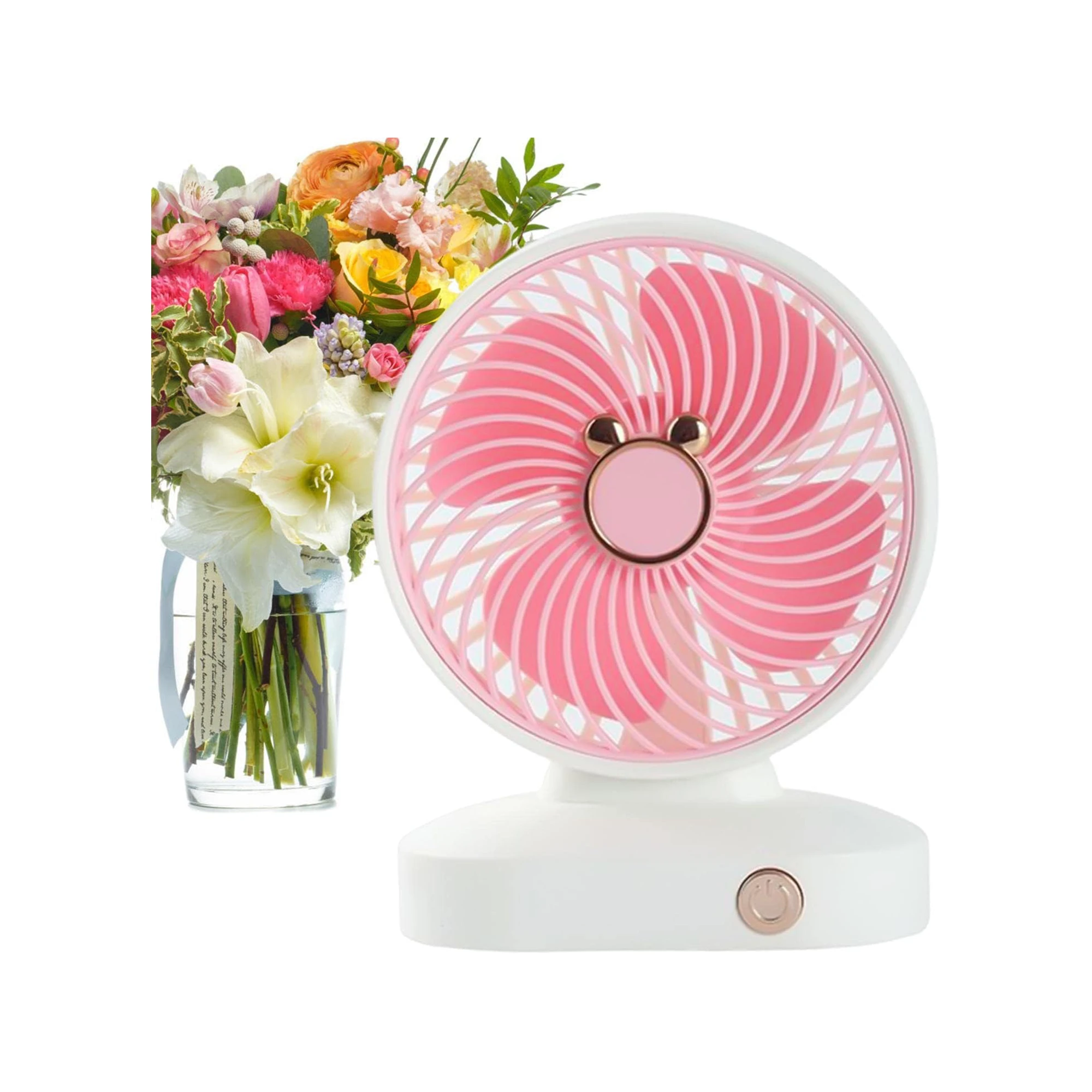 USB Desk Fan | USB Charging Desk Fans Small Quiet with Base - Silent Table Fans