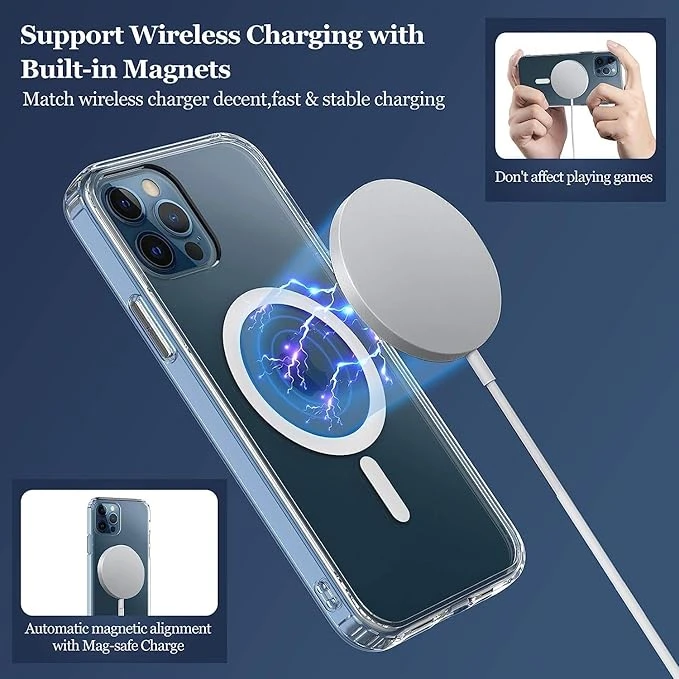 MagSafe Compatible iPhone 12 / iPhone 12 Pro Clear Magnetic Cover – Sleek Protec
