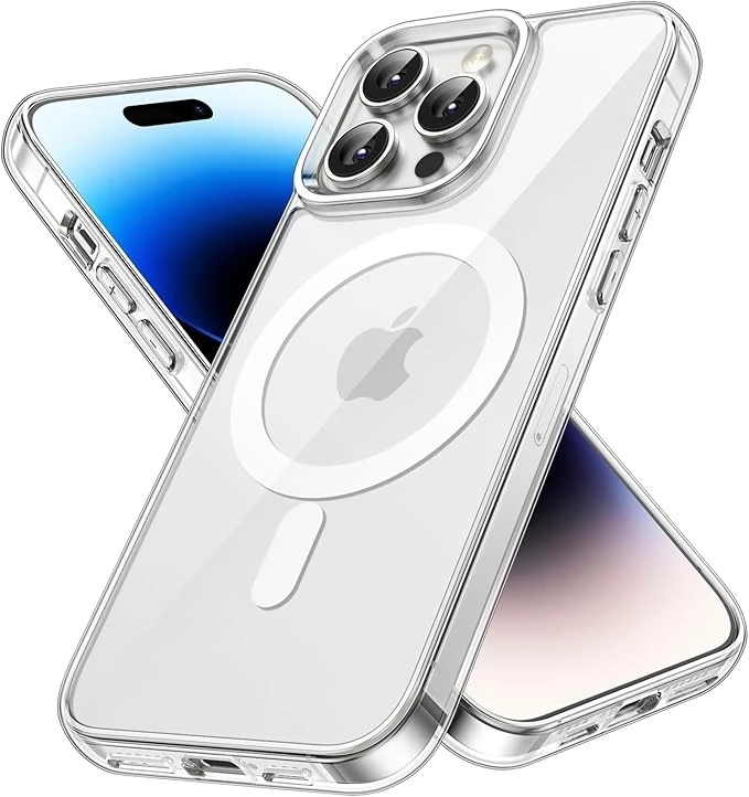 MagSafe Compatible iPhone 14 Pro Max Clear Magnetic Cover – Transparent Protecti