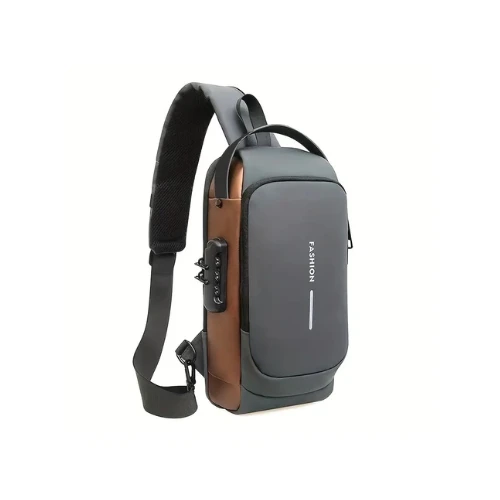 Sling Backpack with USB Charging Port – Anti-Theft Waterproof Chest & Shoulder Daypack for Men & Women | Casual Crossbody Travel Bag