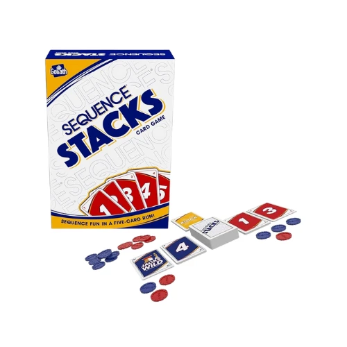 DT8007 Sequence Stacks Card Game | Fun Strategy Game in a Five-Card Run | Family & Kids Game | Ages 5+