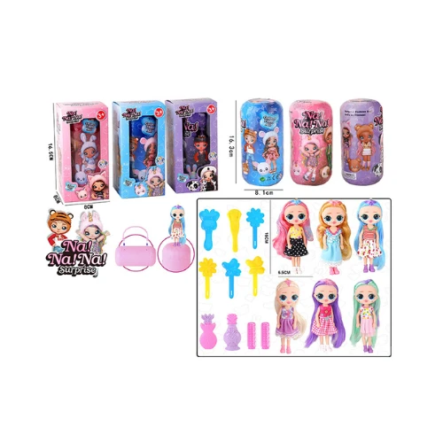 Na! Na! Na! Surprise Doll | Soft Fashion Doll in Cute Case | Collectible Plush Surprise | Gift for Kids | Approx. 25cm