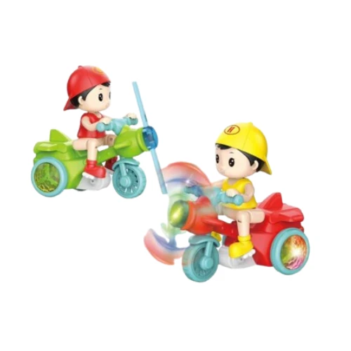 Cool CO Stunt Tricycle Toy | Light, Music & 360° Rotating Fan Blades | Fun Ride-On Action for Kids | Front-Sitting Design