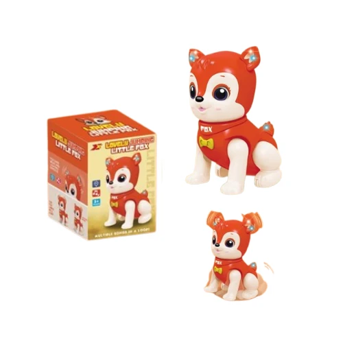 Medivedas Cute Musical Fox Toy | Jumping & Flying Ears | Movable Animal Toy for Babies, Toddlers & Preschoolers | Endless Fun & Joy
