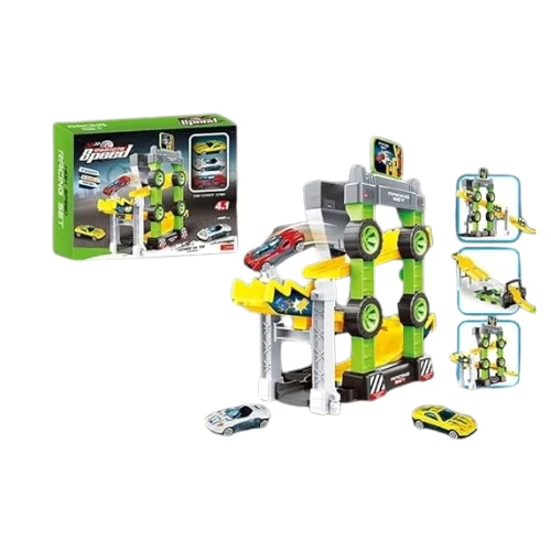 Venicte AUUN4 High-Speed Racing Set | 4.1 Die-Cast Car Pack | Realistic Mini Racing Cars | Ages 3+