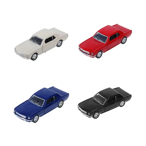 KiNSMART 1964½ Ford Mustang | 1:36 Scale Die-Cast Metal Model Car | Pull-Back Action, Openable Doors – KT5351D (EOS Series, 1x12)