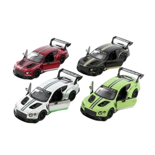 KiNSMART Bentley Continental GT3 | 1:36 Scale Die-Cast Metal Model Car | Pull-Back Action, Openable Doors – KT5417D (EOS Series, 1x12)