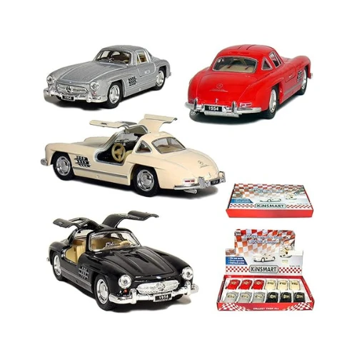 Kinsmart 1954 Mercedes-Benz 300 SL Coupe | 1:36 Scale Die-Cast Car with Openable Doors | METRO TOY’S & GIFT | Colors May Vary