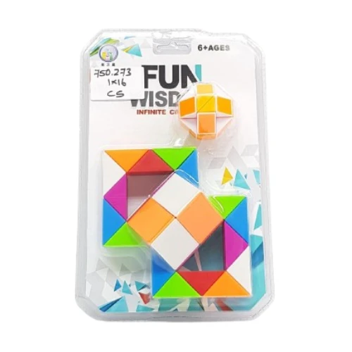 Coolzon Magic Snake Cube | 20-Part 3D Twist Puzzle Toy for Kids & Adults | Brain Teaser & Fidget Toy – Multicolored