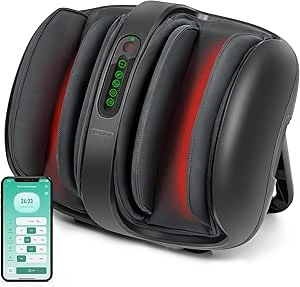 Foot Massager with Heat Therapy – Electric Foot Massage Machine (100–240V EU Plug) | Pain Relief & Relaxation for Feet and Heels