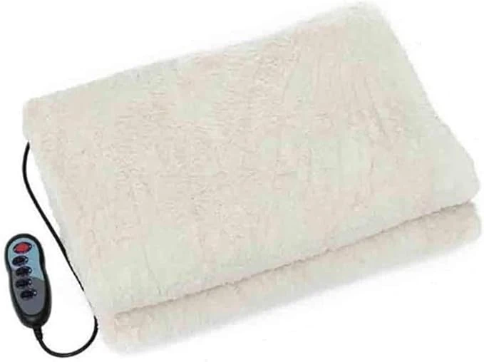 Full Body Massager Bed Mattress – Vibration & Heat Therapy Mat with Remote Control | Adjustable Massage Bed Cushion for Sofa, Bed or Floor (White, Medium)
