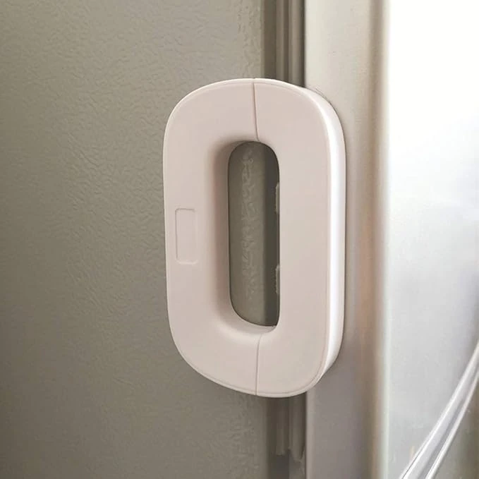 AWH Fridge Lock for Children – Child Safety Multi-Function Lock Catch with 3M Adhesive | For Refrigerator, Drawer, Closet, Cabinet (White)