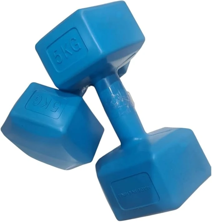 5 KG Blue Dumbbell - ( 1 pc set ) Sturdy and Comfortable for Strength & Resistance Training