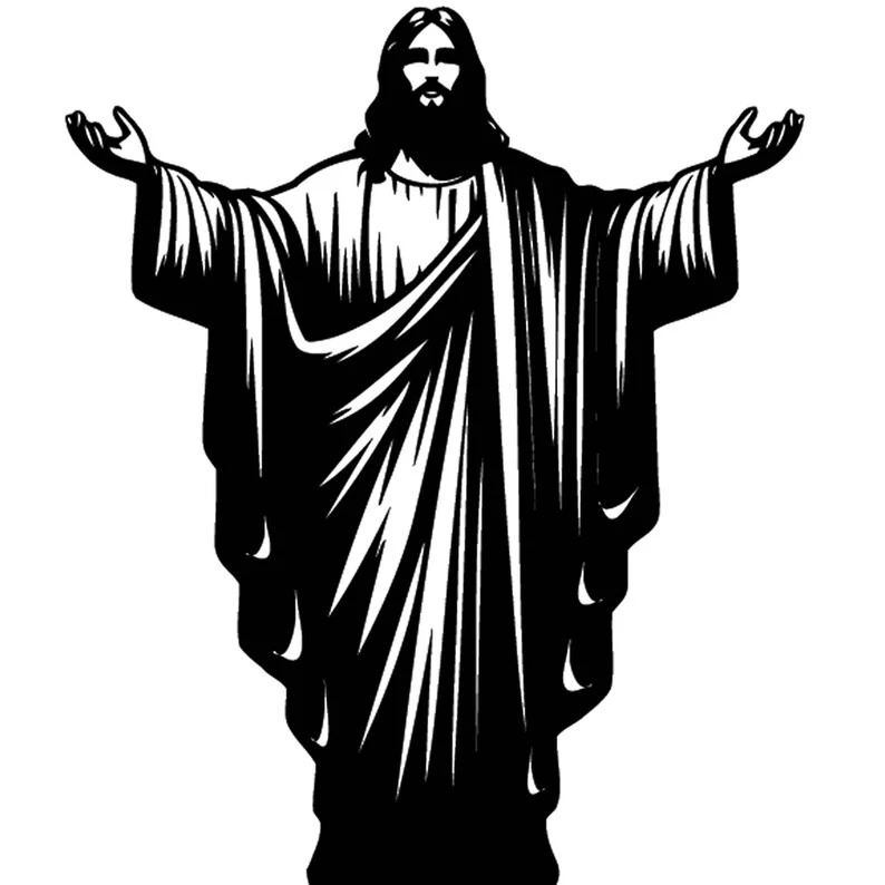The Open Arms of Christ – Acrylic Christian Wall Art | His Gift of Peace | Religious Home Decor | Inspirational Laser Cut Artwork 50X43 CM