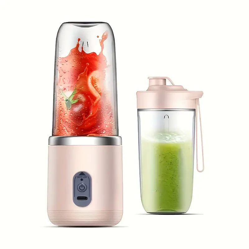 Portable USB Blender Cup – 380ml Electric Juicer with 6 Blades for Smoothies, Shakes & Juice – Rechargeable Mini Mixer (Multi Color)