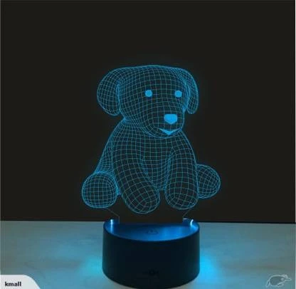 The Teddy 3D Illusion LED Night Lamp – Plug-In Acrylic Light for Bedroom, Living Room & Gifting (Pack of 1)