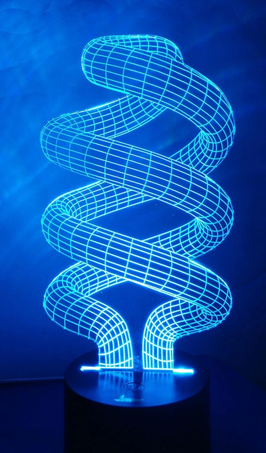 Spiral Tornado 3D Acrylic Night Light – LED Illusion Table Lamp for Bedside, Desk & Home Décor