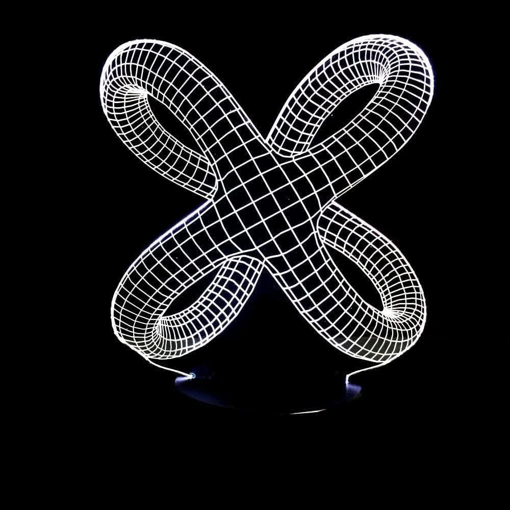 3D Acrylic Illusion Knot Lamp – Magical LED Night Light with Touch Control