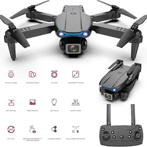 Foldable Drone E99 UAV – HD Camera, WiFi FPV, App-Controlled via Google Play & App Store