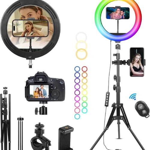 10" RGB LED Ring Light with Adjustable Colors