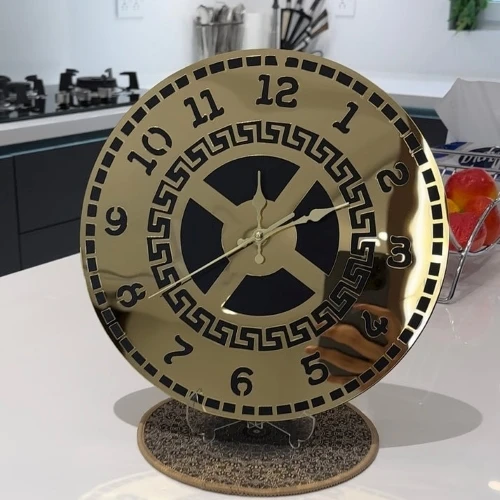 Acrylic Luxury Wall & Table Clock – Modern Round Design (50x50 cm) for Living Ro