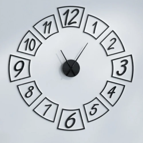 Premium Acrylic Wall Clock – 60x60 cm Frameless Design with 12-Inch Hands needle