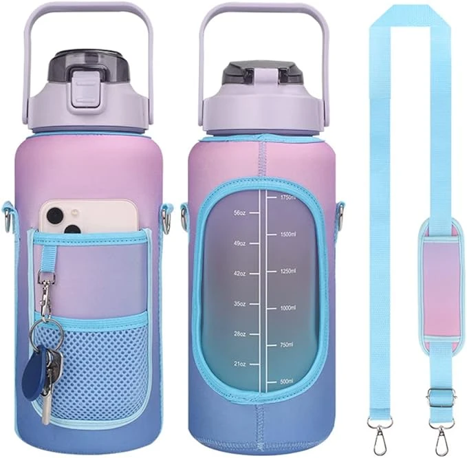 Keep Warm Kettle Cover with Adjustable Straps & Front Pockets – Insulated Cup Cover Holder Bag for Sports, Travel, and Outdoor Use