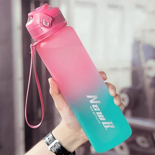1000ML Outdoor Sports Water Bottle – BPA Free, Large Capacity, Leakproof Kettle for Gym, Cycling, Hiking, Portable Fitness Space Cup (Multicolor)