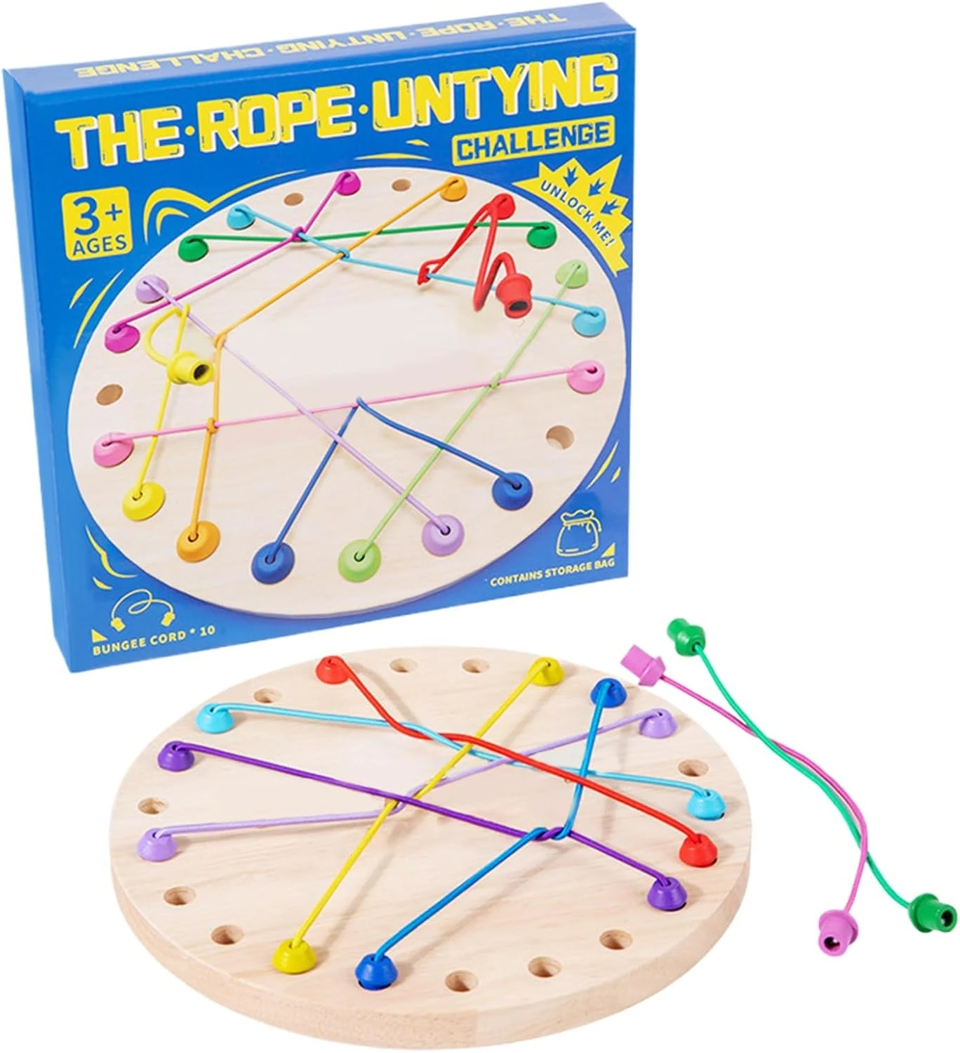 WINNLE Bouncing Puzzle Game – Play Checkers Strategy Game for Kids & Adults, Fun Family Board Game