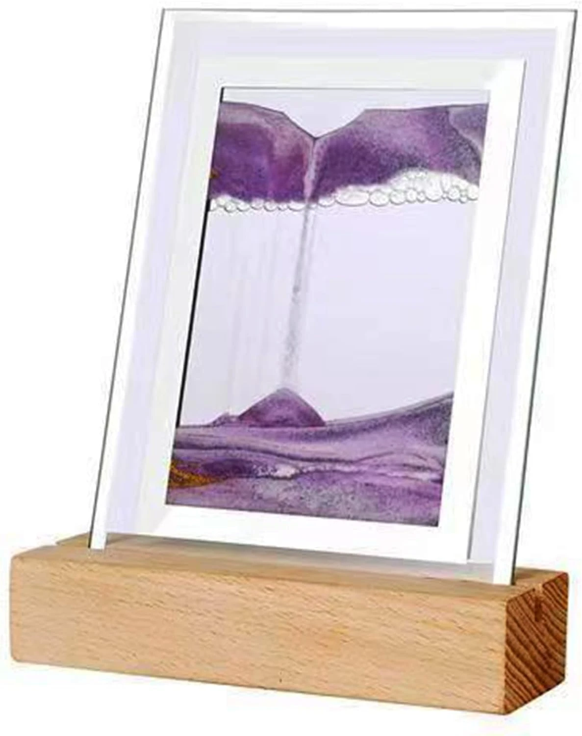 3D Creative Quicksand Painting Table Lamp, LED Night Light, 360° Deep Sea Sand View Night Light, Suitable for Home Desktop Decoration