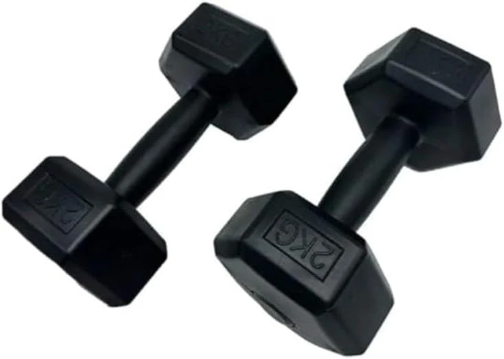 2 KG Black Dumbbell - Sleek and Durable for Strength Training