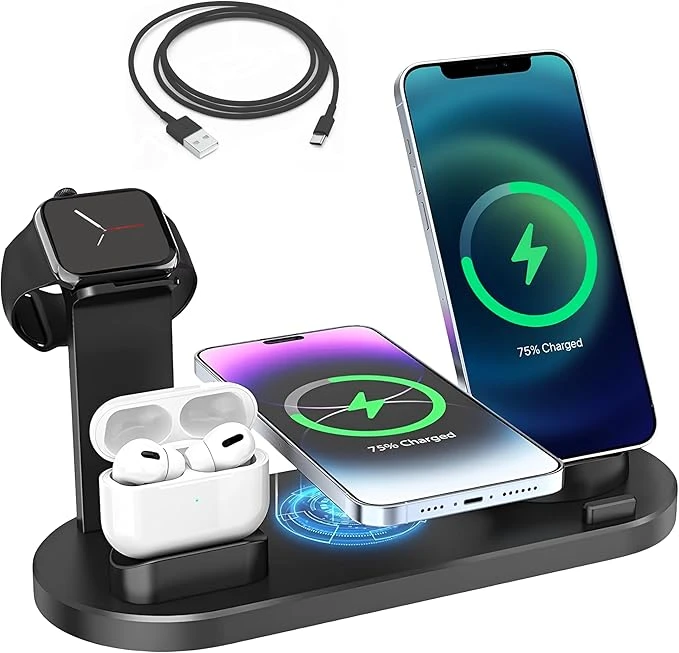 6-in-1 Wireless Charger – All-in-One Charging Station for Your Devices