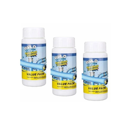 WILD WOLD Sink & Drain Cleaner – Powerful Sink & Pipe Unblocker – Value Pack for Kitchen, Bathroom & Toilet Drains