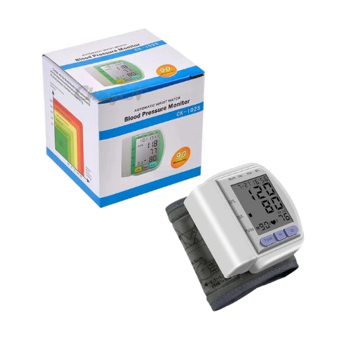 Automatic Wrist Watch Blood Pressure Monitor CK-102S – Portable Digital BP Monitor with Memory Function