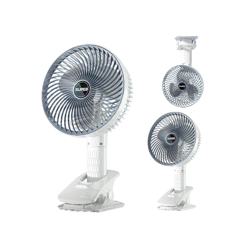 Portable Rechargeable Clip-On Fan – USB Powered, Adjustable Speed, Battery Operated for Home, Office, Outdoor, or Travel