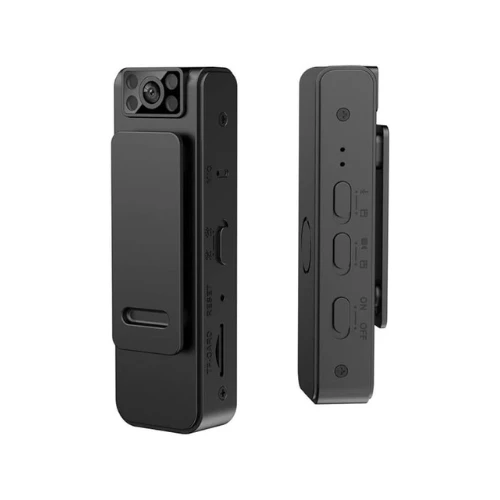 HD 1080p Body-Worn Camera with Noise Reduction – Night Vision, WiFi, Audio/Video Recording, 180° Adjustable Angle & Back Clip | Portable Security Cam