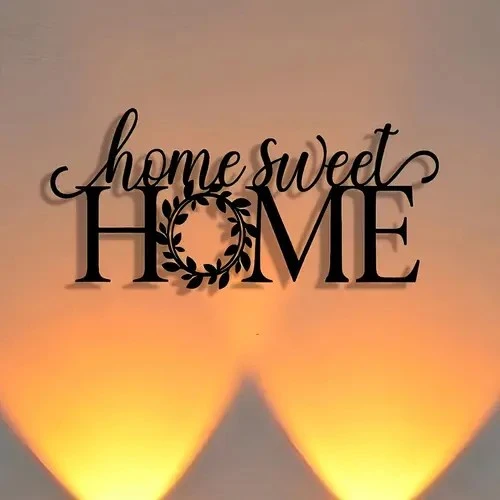1pc Elegant "Home Sweet Home" acrylic Wall Art Sign - Rustic Floral Design, Perfect for Living Room, Bedroom, Kitchen, or Office Decor, Indoor/Outdoor Use, Easy to Hang & Reusable, Ideal for New Home Celebrations, Office Decoration | Elegant Home Decor |