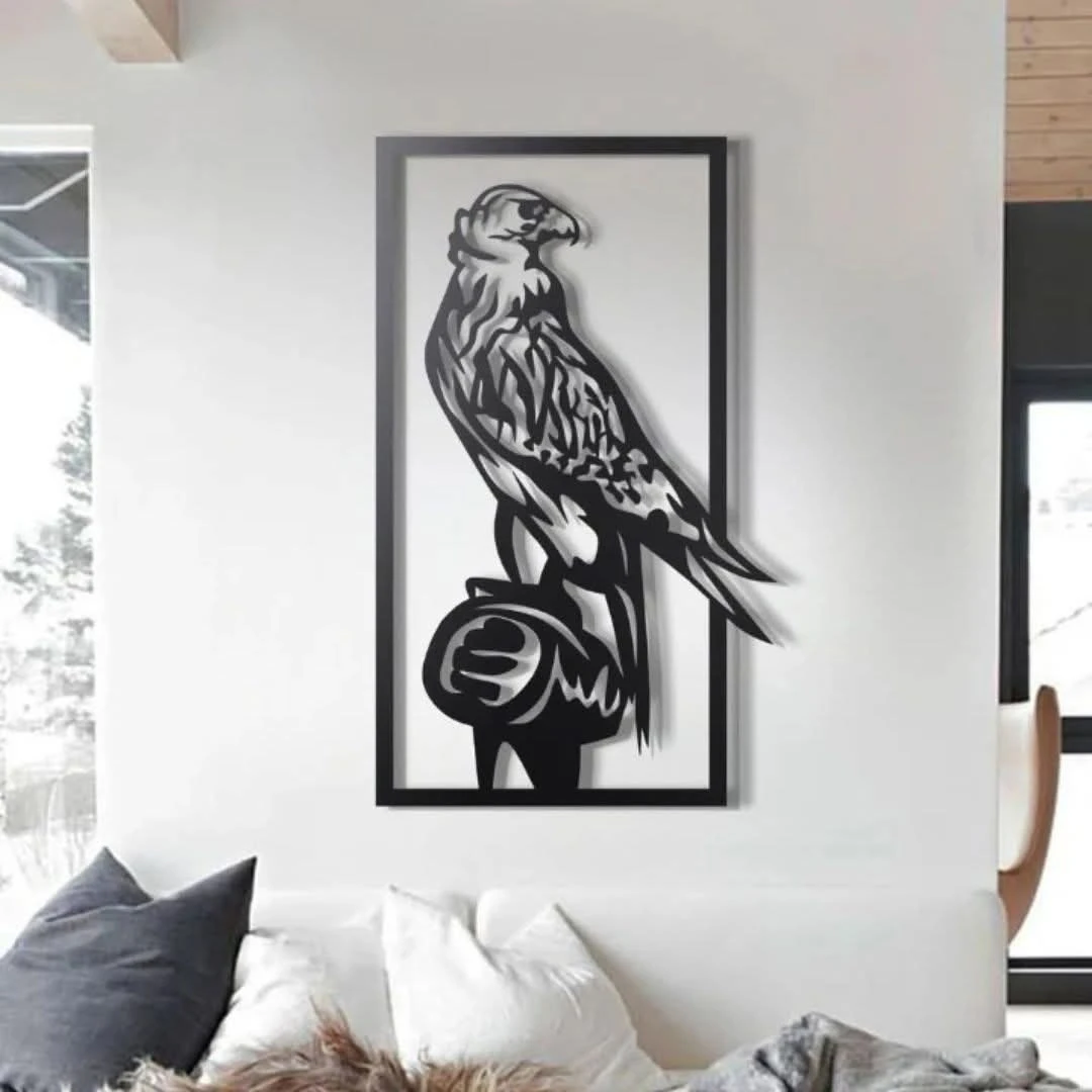 🦅 Arabic Falcon Wall Art – Modern Acrylic Wall Decor for Home or Office | Elegant Middle Eastern Design