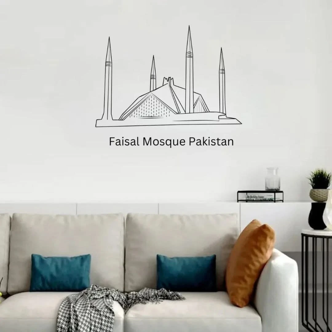 Faisal Mosque, Pakistan – Skyline Acrylic Wall Art | Home Décor | Pakistan National Day Special