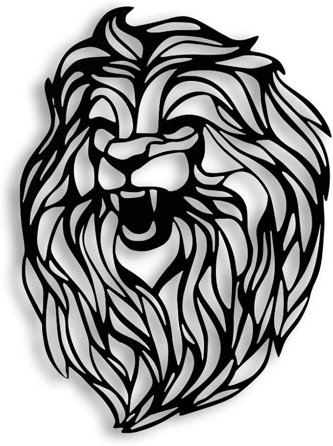 Lion King Wood Wall Art – Majestic Wooden Wall Hanging for Home & Office Decor