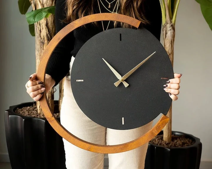 Moon Time 19" Acrylic Wall Clock – Modern & Unique Moon Wall Decor
