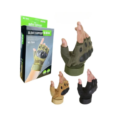 SBK Half Finger Bike Gloves – Breathable Cycling Gloves with Padded Palm & Wrist Support – Ideal for Biking, Gym, Driving, and Outdoor Sports