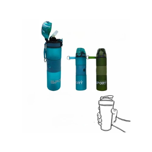 All Time Cresta Feather Touch Grip Water Bottle – 650ml Polycarbonate Leak-Proof Bottle for Gym, Office, School, and Outdoor Use (Blue)