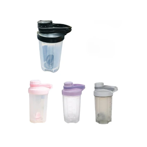 Blender Shaker Bottle 16oz with Loop Top & Stainless Steel Whisk Ball – Leak-Proof Protein Shake Bottle for Gym, Pre-Workout, and Smoothies (White/Clear)
