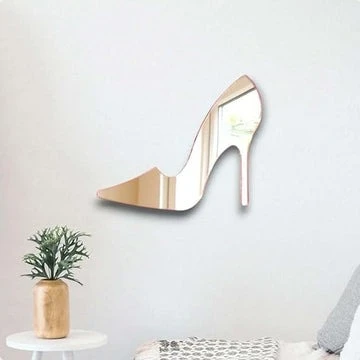 Heel Acrylic Mirror Wall Art | Modern Home Wall Mirror | Stylish Decorative Accent
