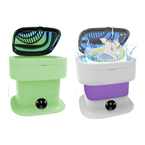 Portable Folding Washing Machine – 16L Mini Washer with 3 Cleaning Modes, Deep Cleaning, Compact & Foldable Design – Ideal for Baby Clothes, Underwear, Socks – Multi-Color
