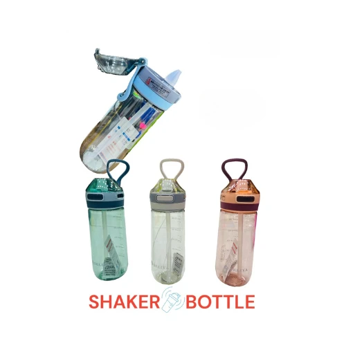 Krivon 2L Water Bottle – Unbreakable Plastic Bottle with Time Marker, Wide Mouth, Lockable Lid & Built-In Straw – Portable Travel Hydration Jug (Multicolor, Pack of 1)