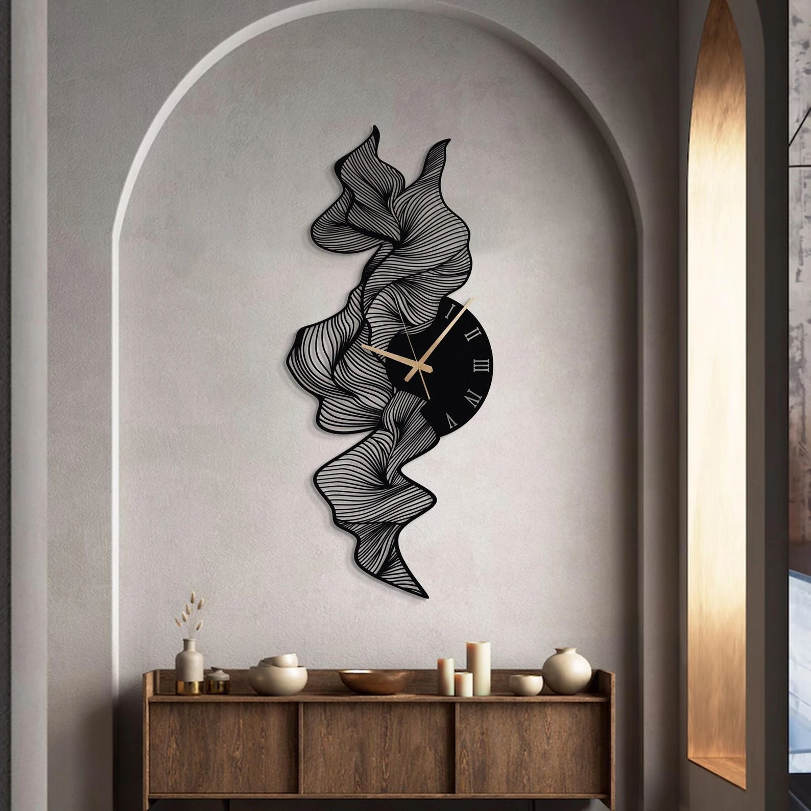 Luxury Oversized Acrylic Wall Clock | Silent Minimalist Modern Home Decor