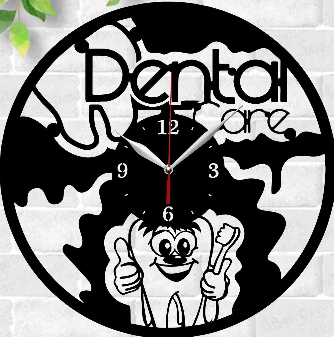 Dental Clinic Acrylic Wall Clock | Dentist Office Decor | Modern Medical Wall Art