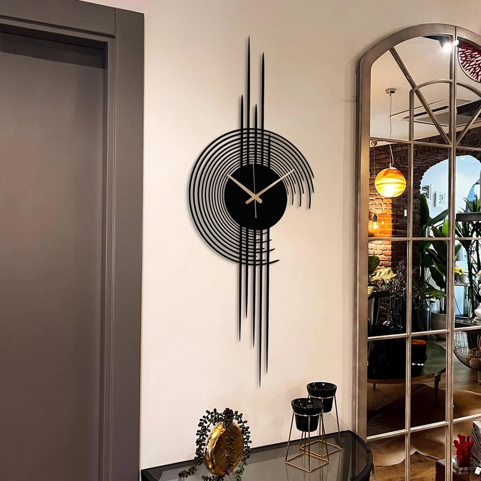 Luxury Oversized Acrylic Wall Clock | Minimalist Silent Timepiece | Modern Home Decor